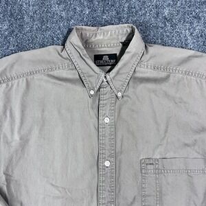 VTG 90s Structure Men's Large Greystone Long Sleeve 100% Cotton Button-Up Shirt